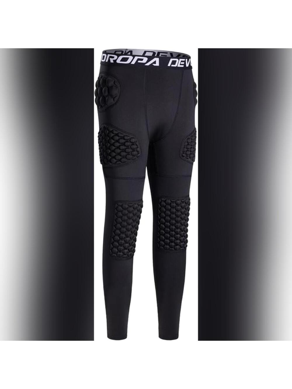 NWT DEVOROPA Boys 7 Pad Football Girdle with Cup Pocket Compression Pants, Small